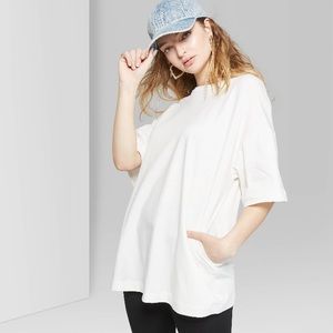 Target Oversized Elbow Sleeve Crewneck T-Shirt